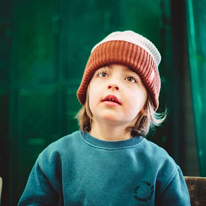 Шапка-бини вязаная Hello Hossy "Flow Tom", шоколадный крем